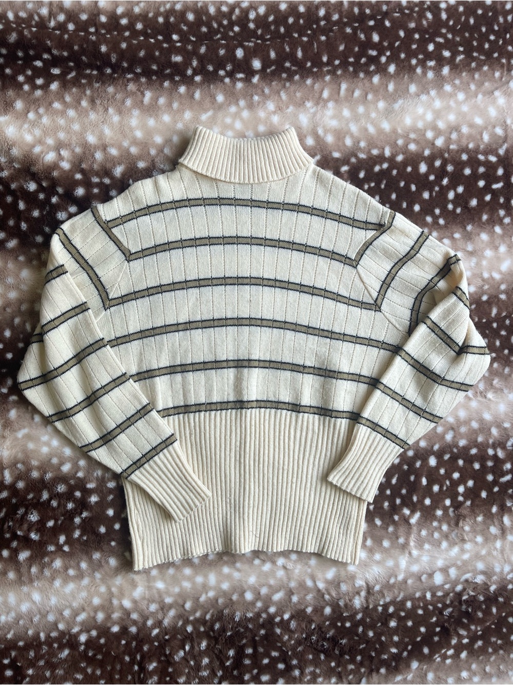 Vintage Avant Garde striped turtleneck sweater